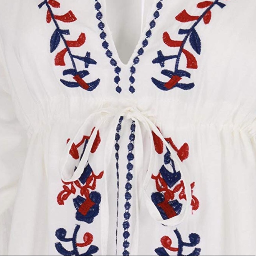 Boho Embroidered Tunic Dress - Picture 7 of 7